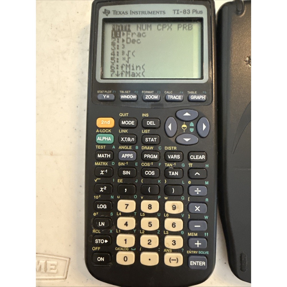 Texas Instruments TI-83 Plus Graphing Calculator w/ Cover- Tested Works! - Picture 4 of 6